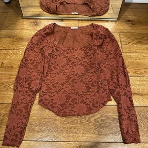 Free people lace layering top